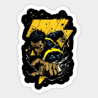 Powerful Black Adam Lightning Force Sticker